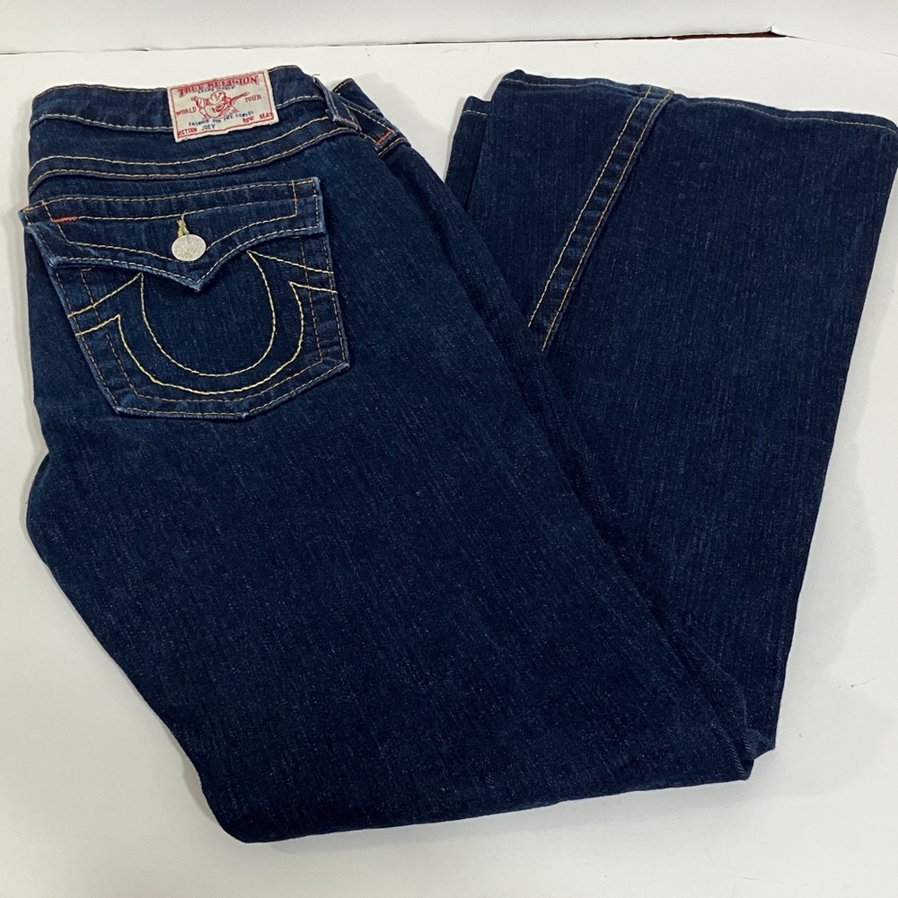 True Religion Woman’s Classic Big T Flare Joey Denim Jeans Size 31